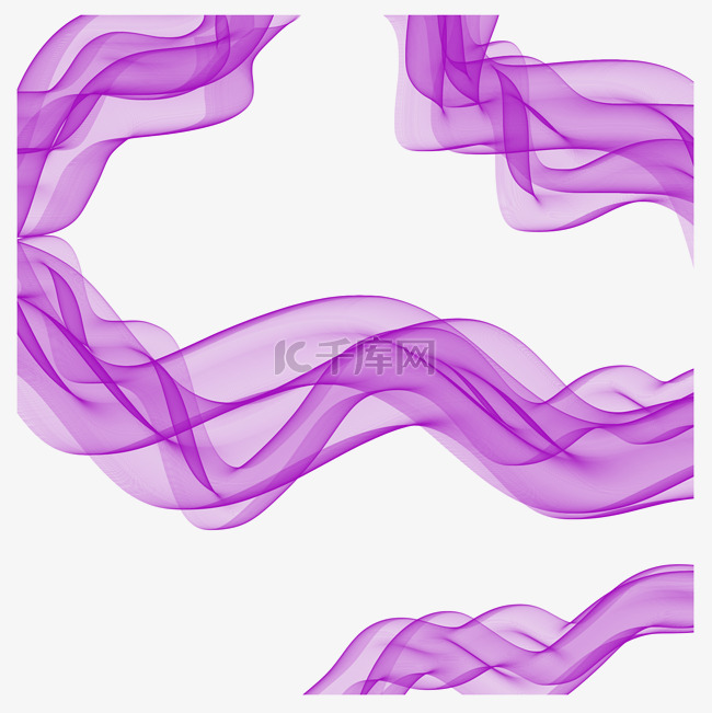 紫色丝带间隔条