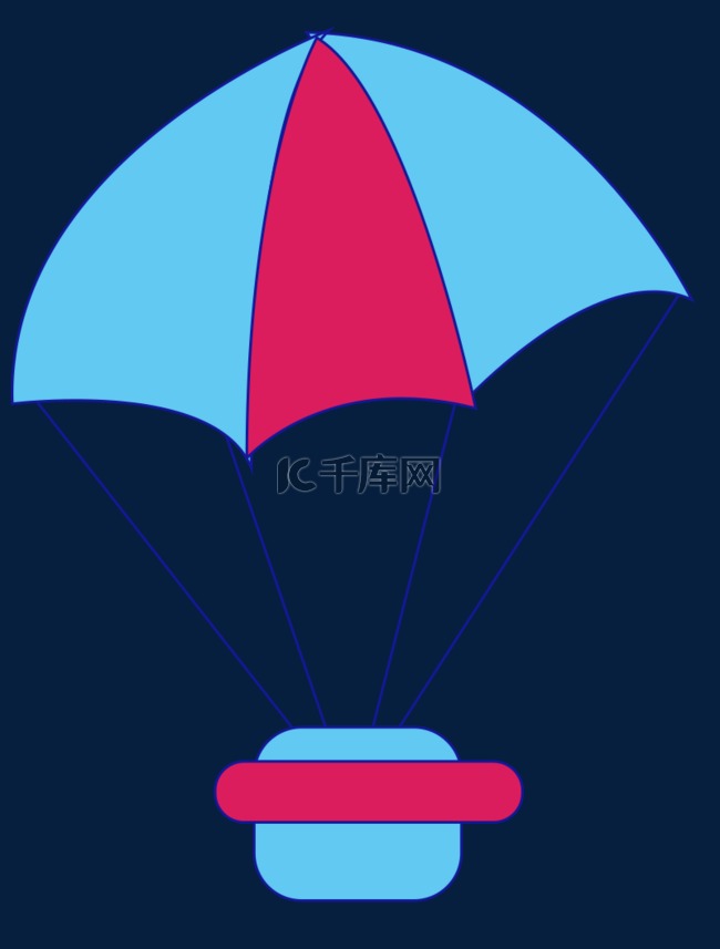 颜色绚丽的降落伞