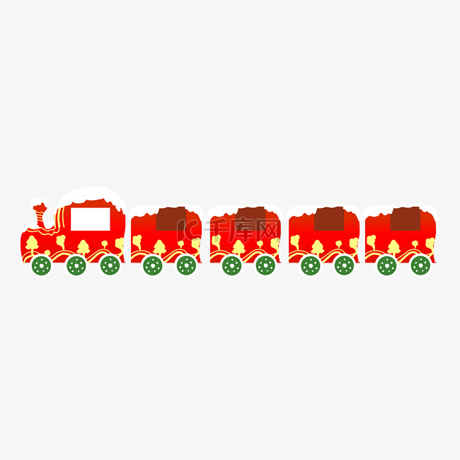 圣诞节圣诞树小火车
