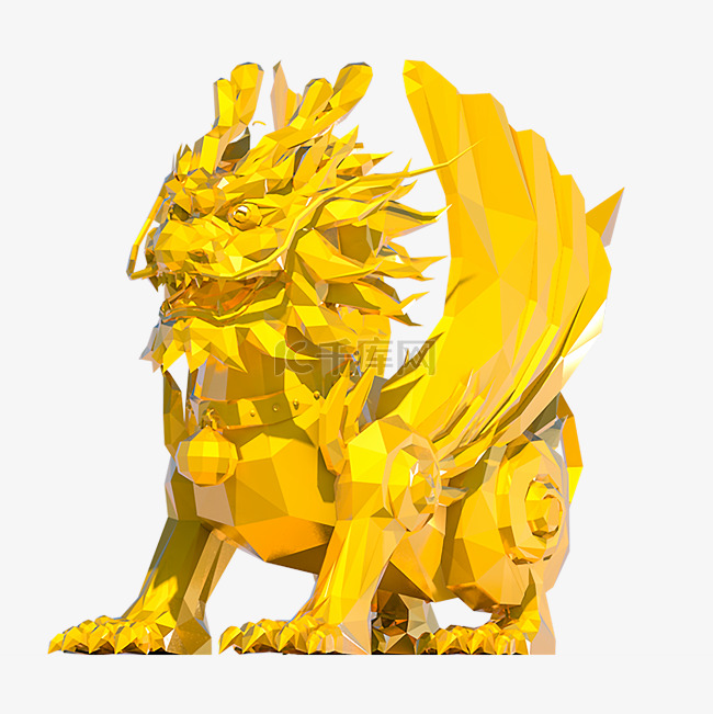 黄金狮子雕像