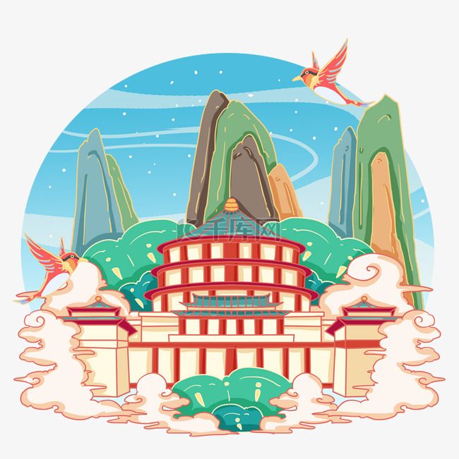 重庆标志建筑人民大会堂旅游地标