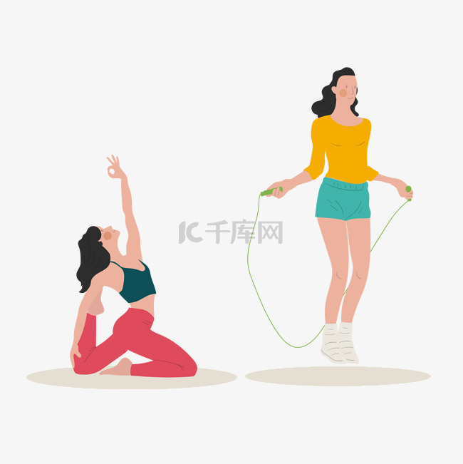 健身跳绳瑜伽
