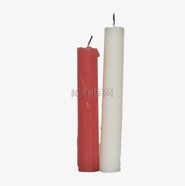 红色和白色蜡烛