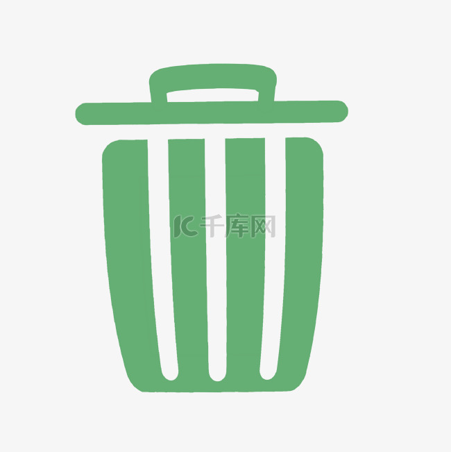 绿色垃圾桶矢量图标