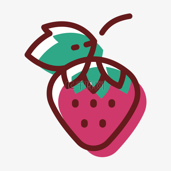 水果草莓图标