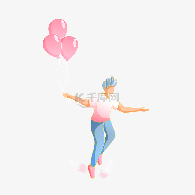 粉色气球男孩