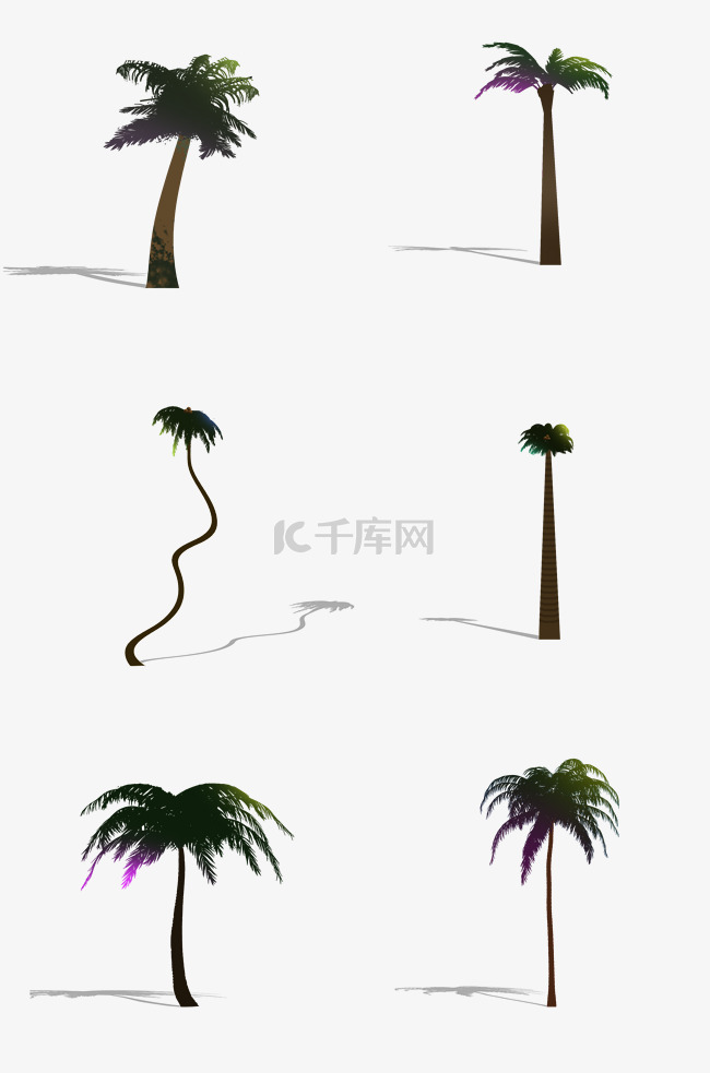 写实椰子树