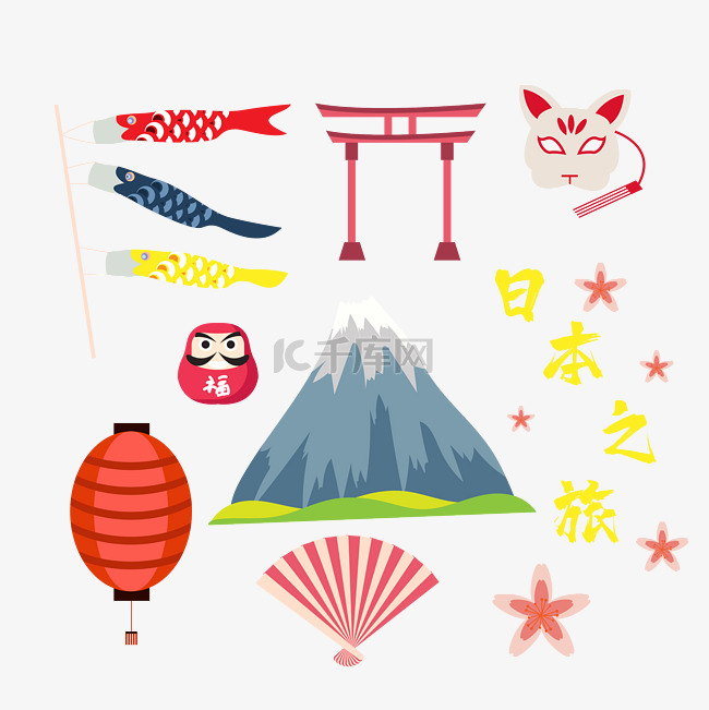 日本旅行贴纸
