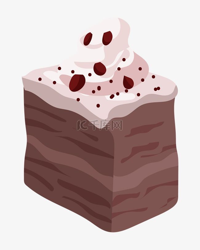 奶油蛋糕装饰插画