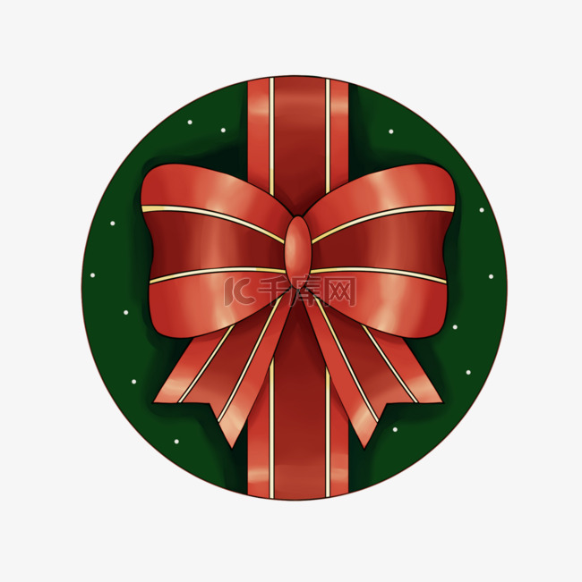 复古华丽冬季圣诞红绿色礼盒装饰