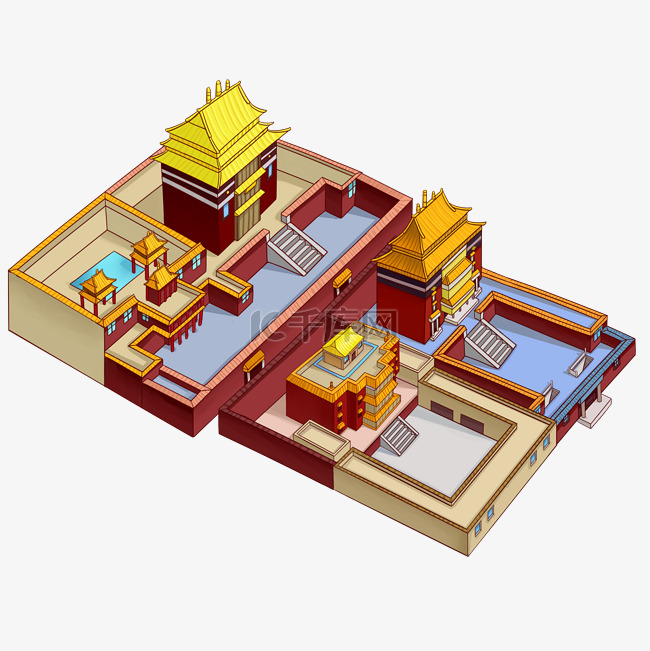 西藏古建筑皇宫宫殿