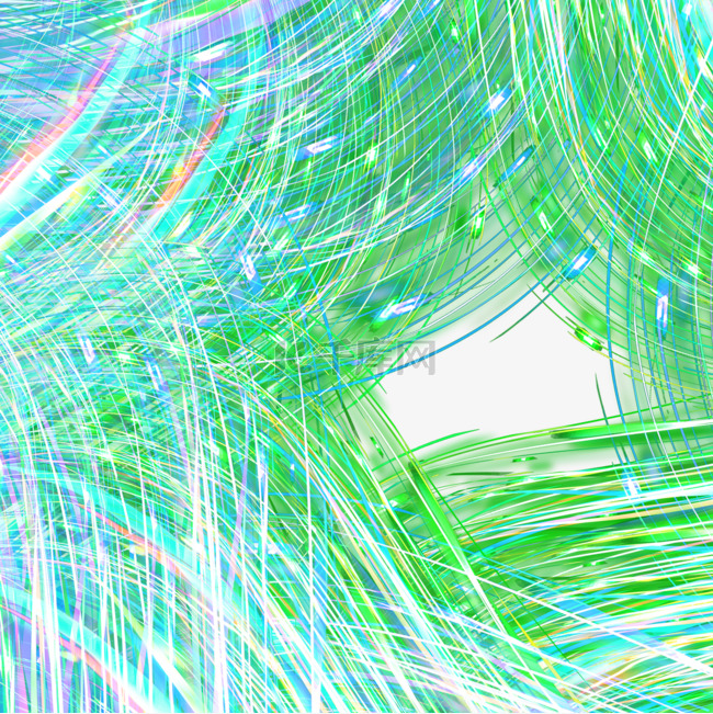 绿色炫光抽象线条