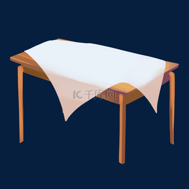 木质白色餐桌