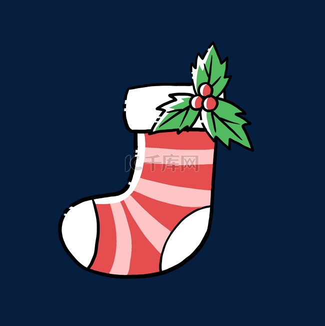 圣诞节浆果袜子