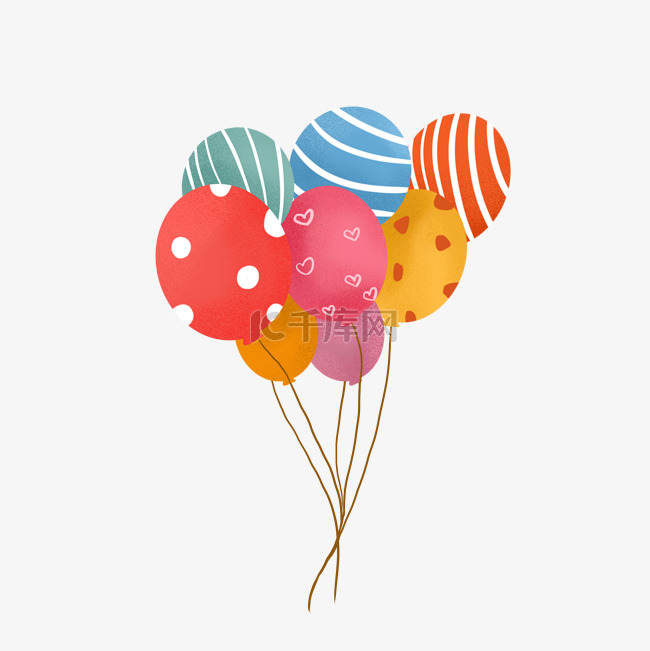 节日卡通气球装饰元素