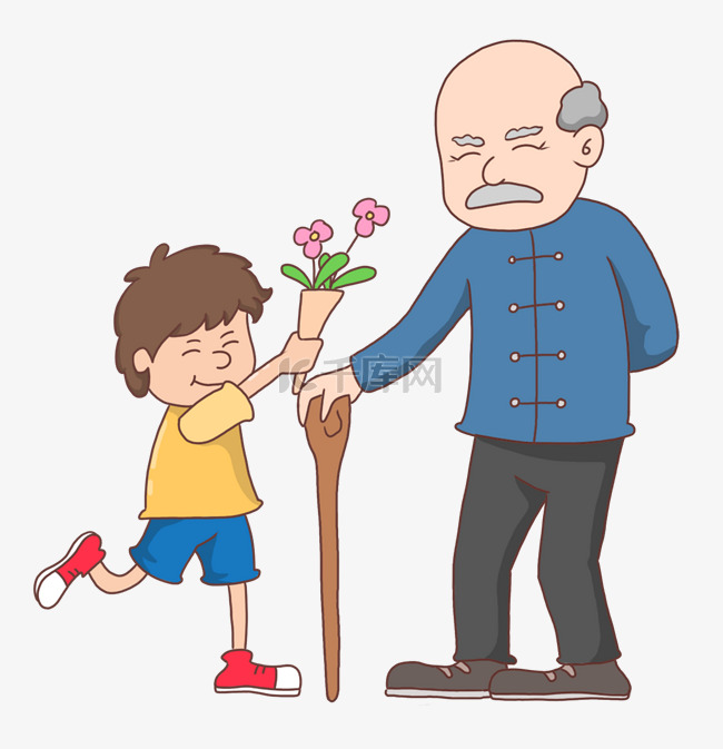 重阳节献花给老人