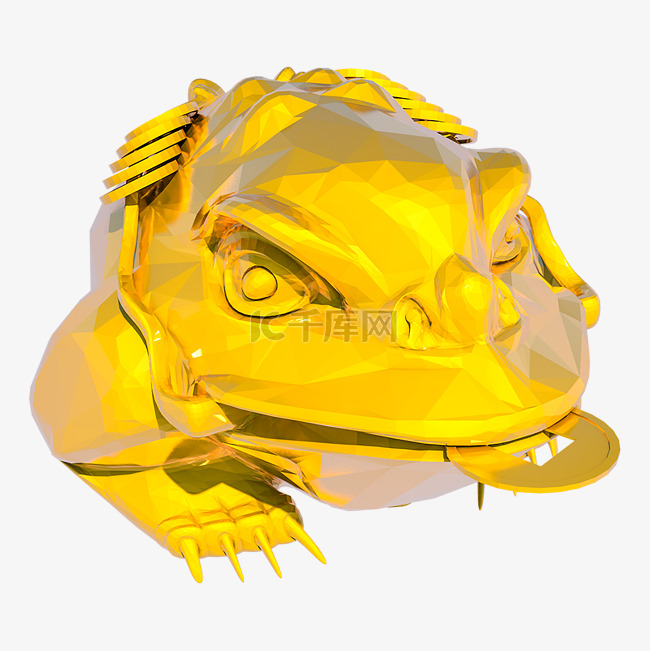 3D黄金蟾蜍