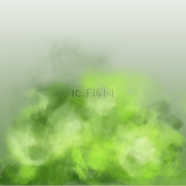 绿色层次感团雾