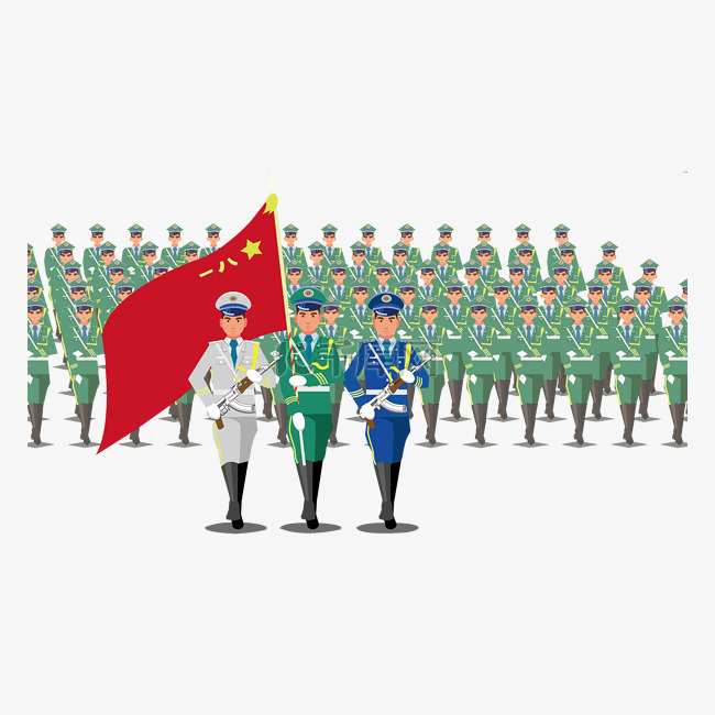 走正步的中国人民解放军