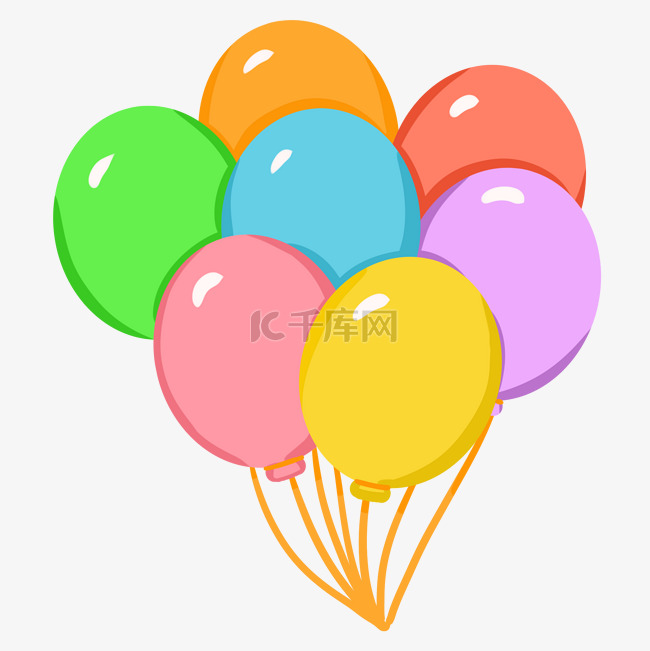 装饰气球PNG免抠图