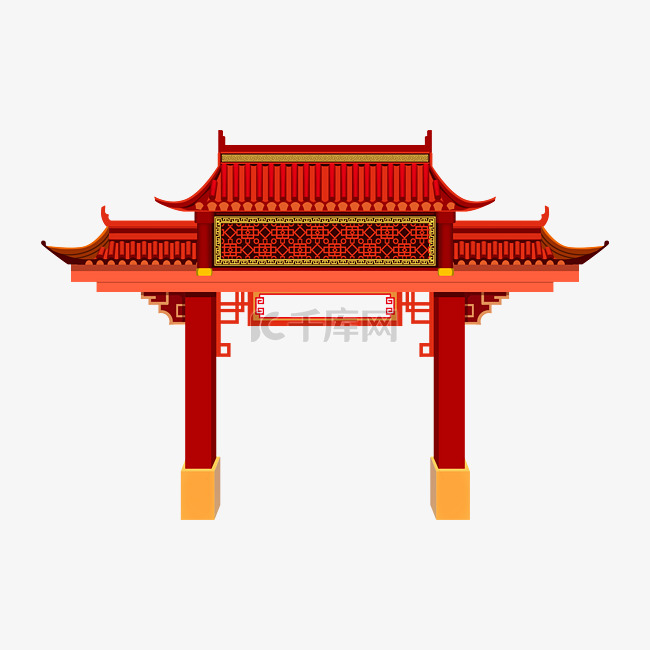中式建筑中式大门