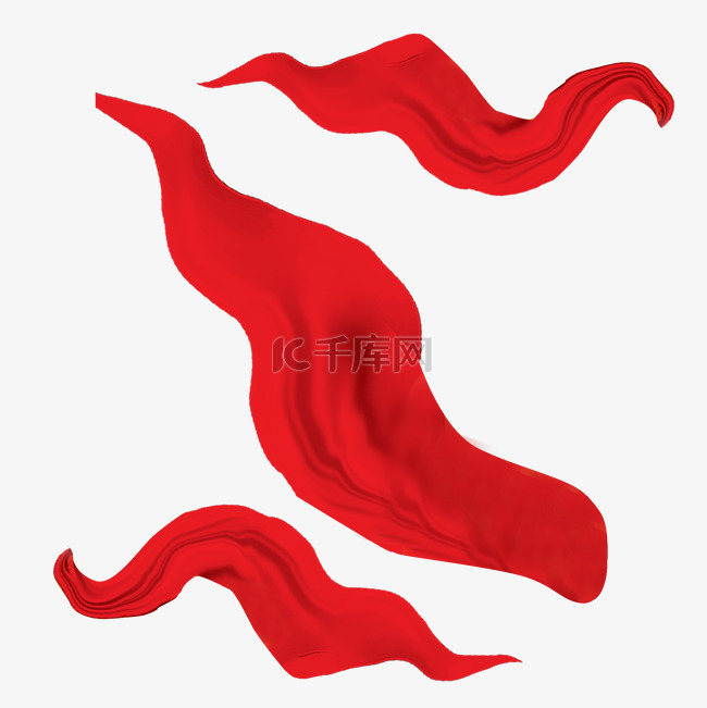 红色丝带绸带红绸带