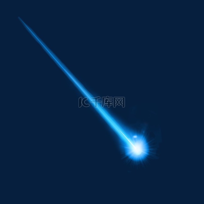 流星彗星蓝色科技感特效png免扣