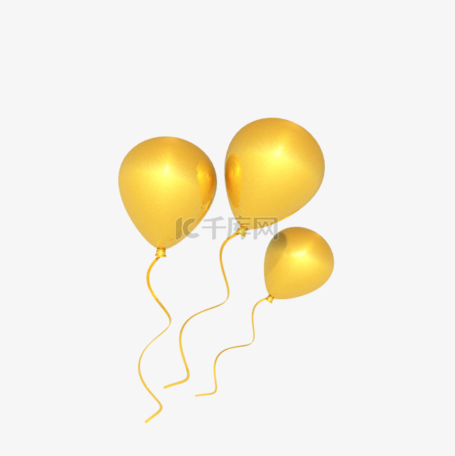 黄色的气球免抠图