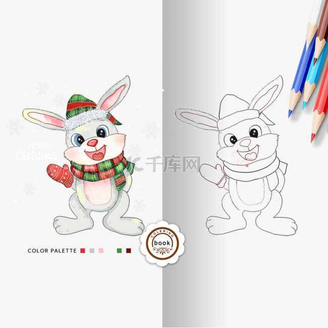 coloring book 小兔子过冬