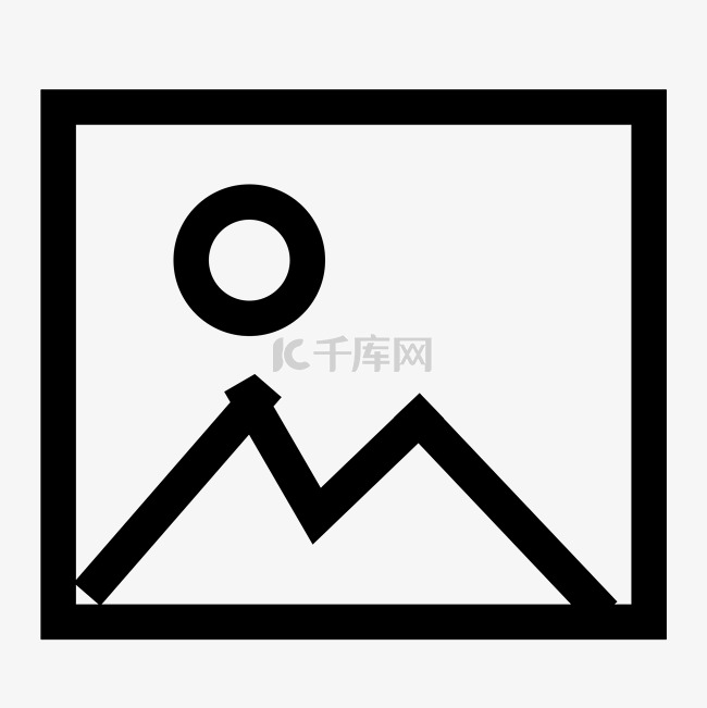 黑色相册图标免抠图