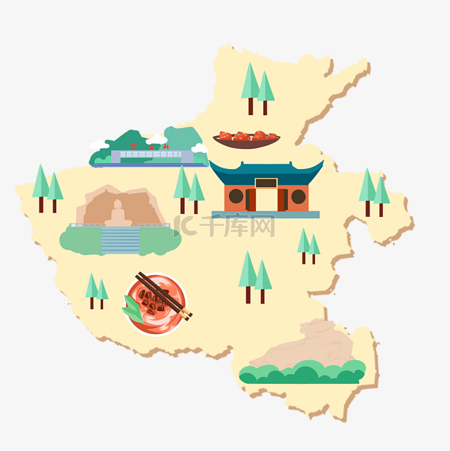 河南旅游地图
