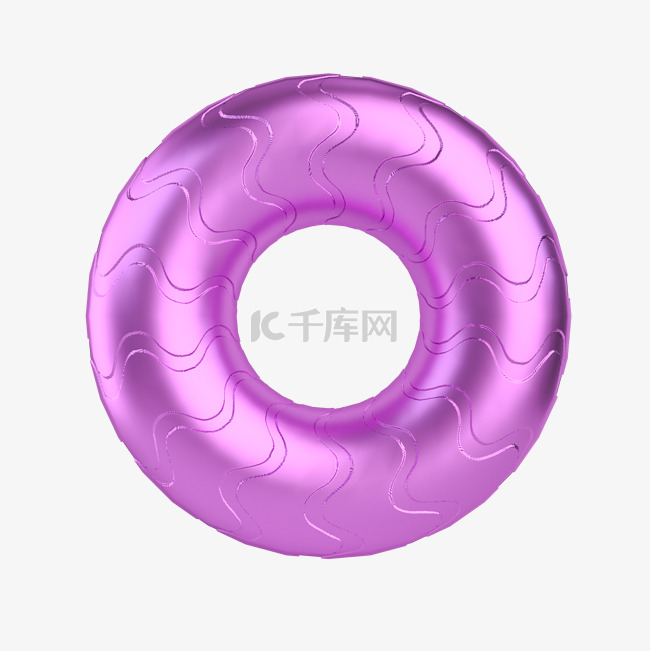 紫色金属质感纹理圆环装饰