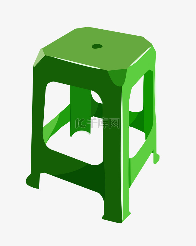 绿色塑料椅子插图