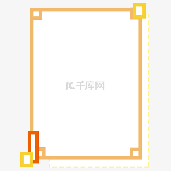 金色方形边框