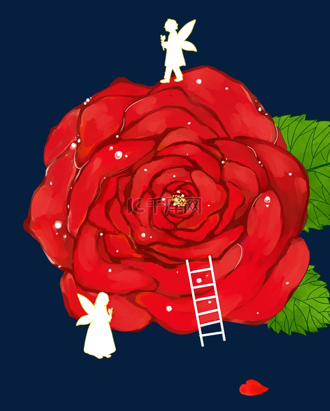情人节520玫瑰花梯子