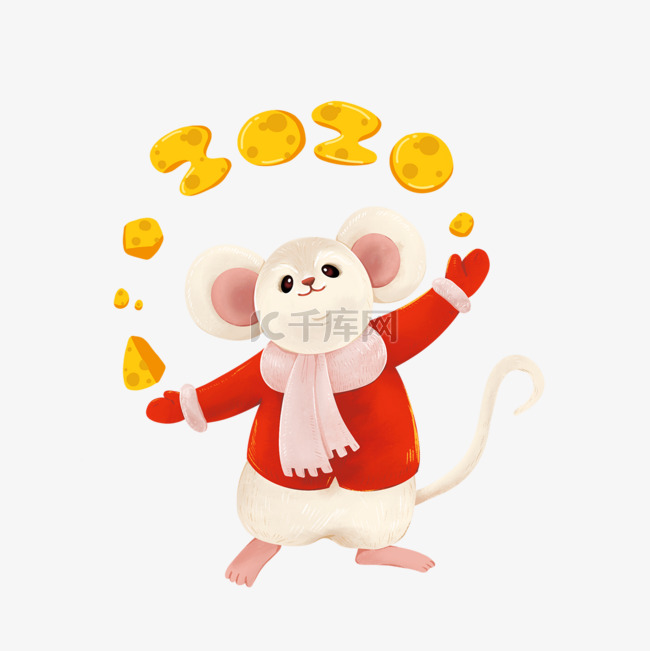 卡通2020新年小老鼠形象