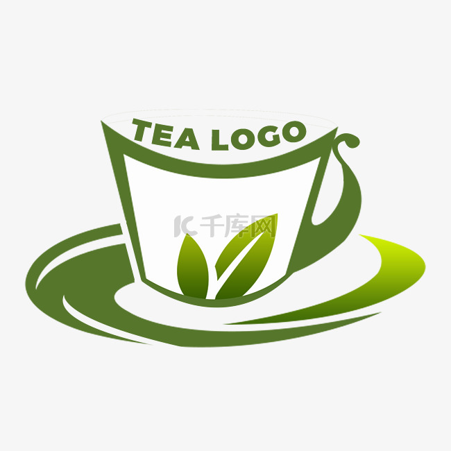 绿色茶杯LOGO