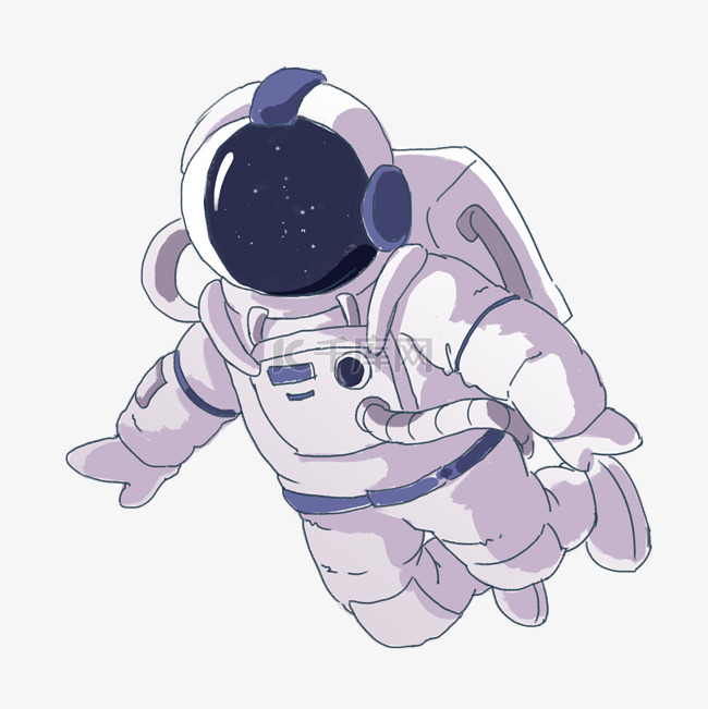 航天的宇航员卡通插画