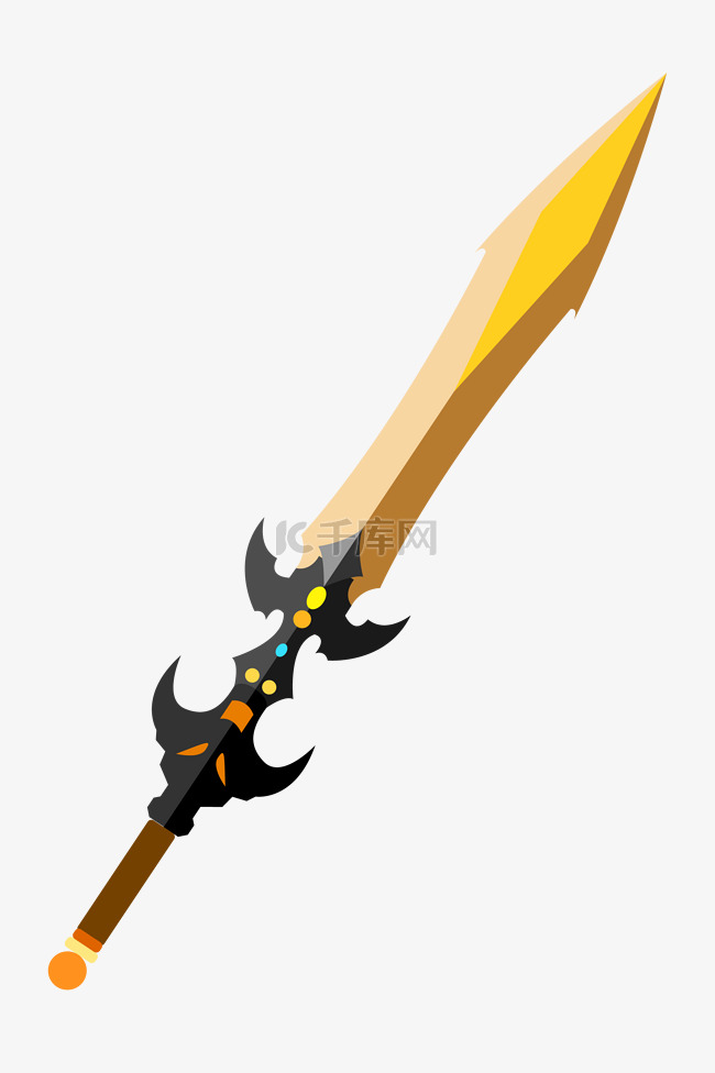 黄色刀剑兵器