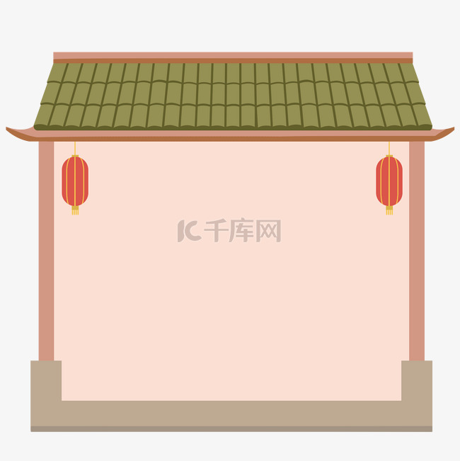 中国风屋檐边框