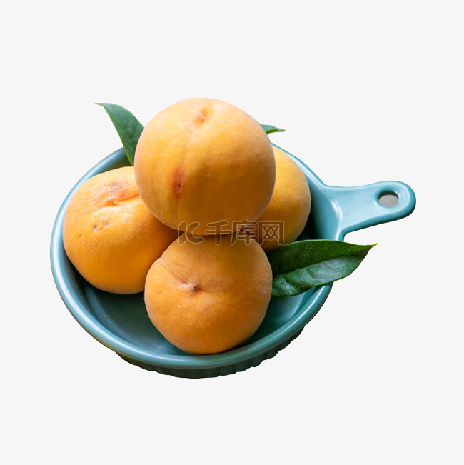 一碗新鲜的桃子果实