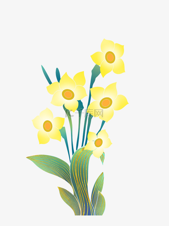 黄色花朵水仙花