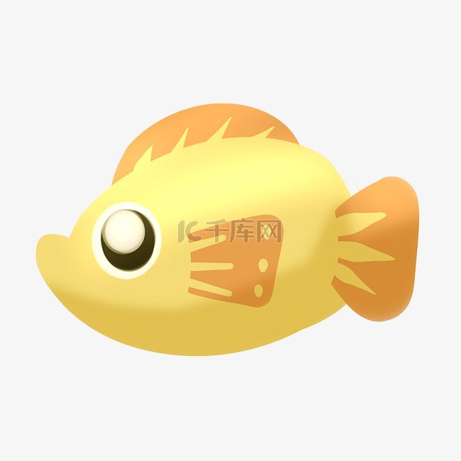 可爱黄色小鱼