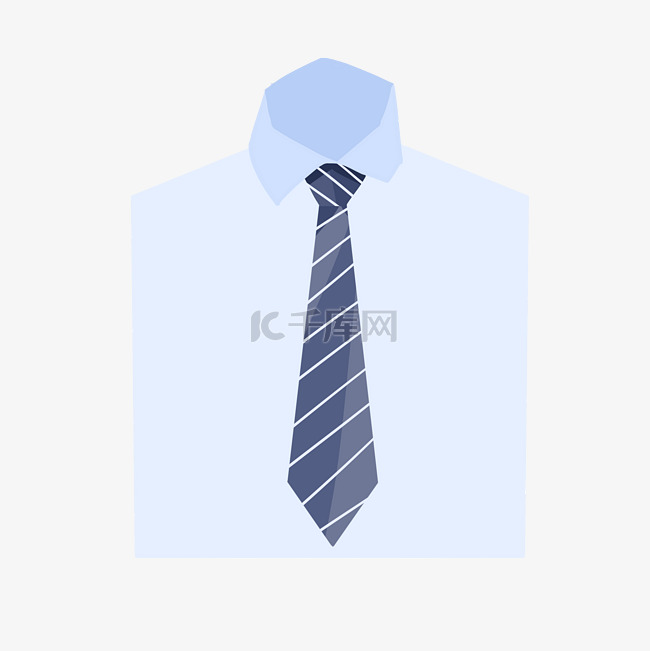 蓝色男士领带