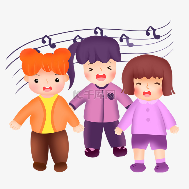 声乐唱歌的儿童