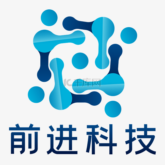 蓝色科技LOGO