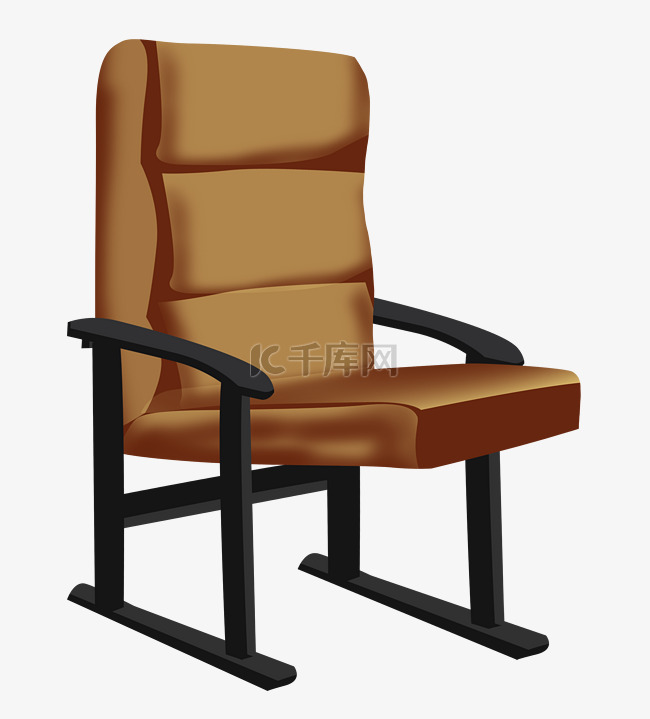 褐色靠背椅子插图