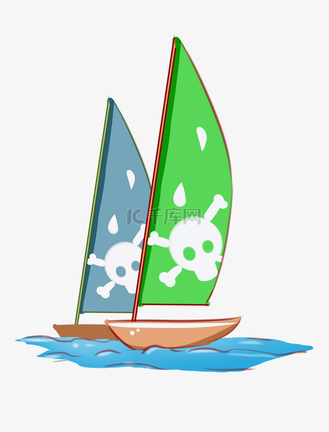 海盗骷髅头帆船
