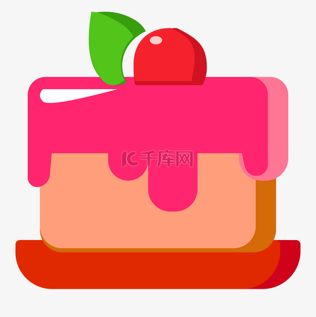 樱桃蛋糕图标