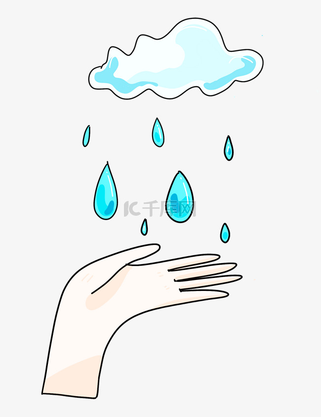 蓝色雨滴 